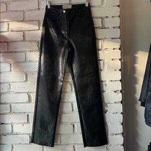 Wilfred Melina pant black straight leg pleather pant